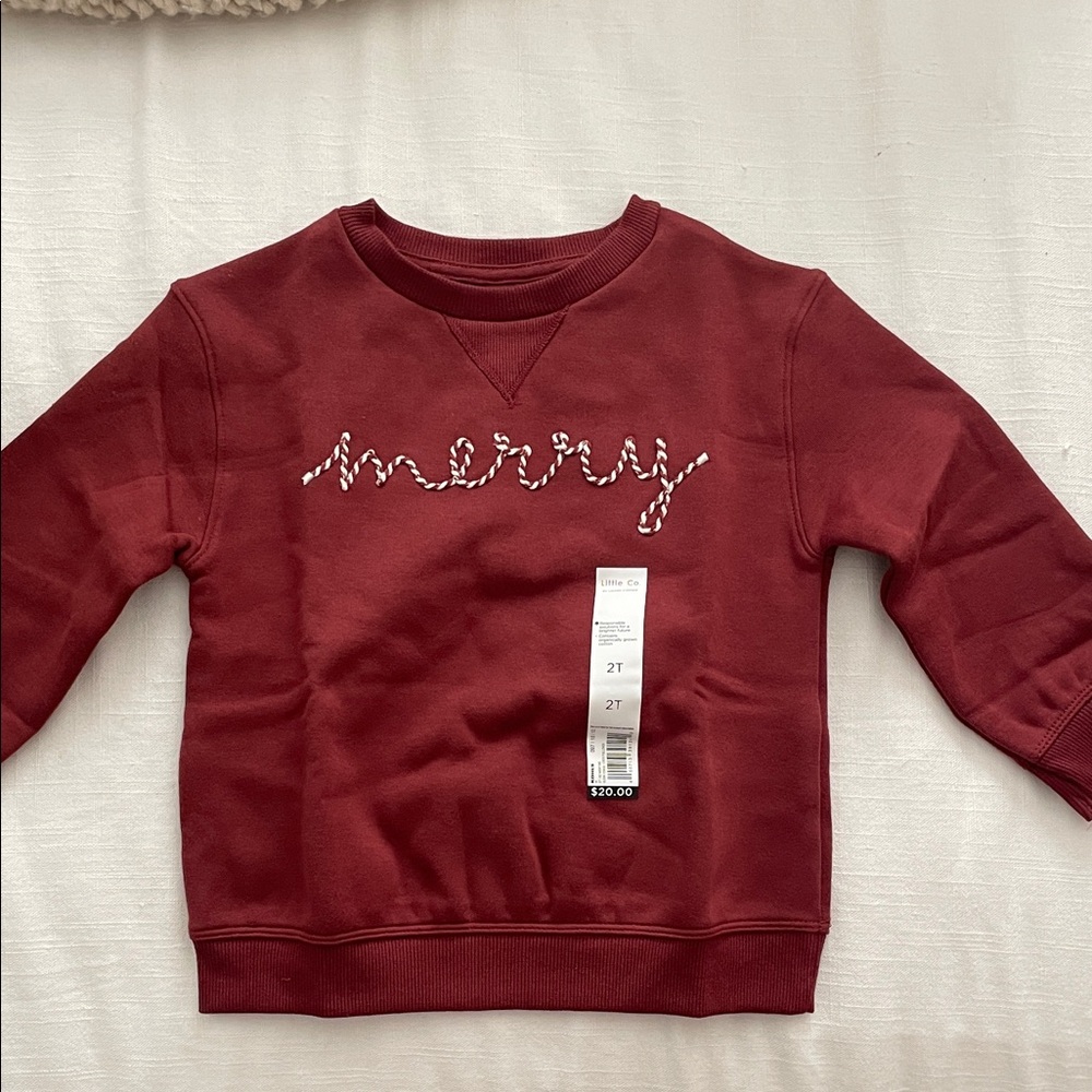 Festive Kids Sweatshirt - Burgundy